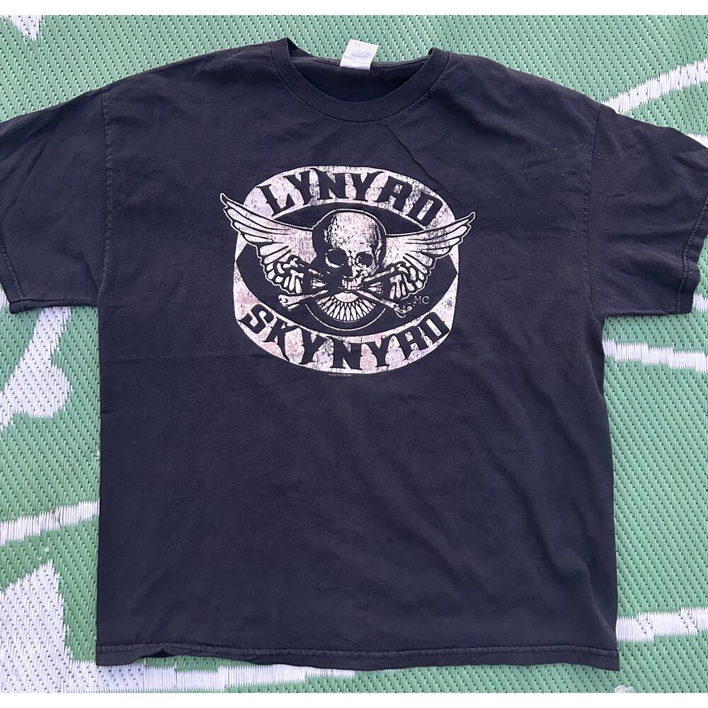 Vintage Lynyrd Skynyrd Skull Wings Band T-Shirt 2004 Fly On Inc Black XL